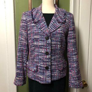 multicolor tweed blazer size 12 LAFAYETTE 148 NEW YORK